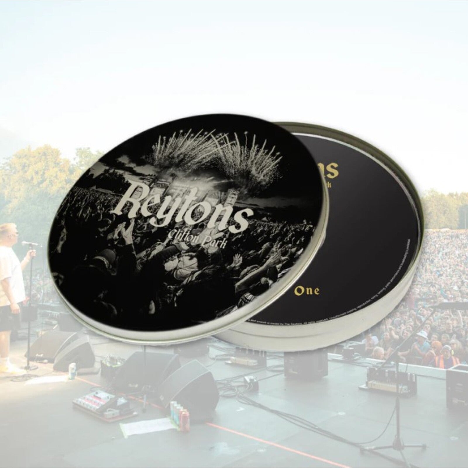 CD case with band name "Reytons" and concert crowd image.