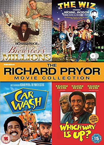 DVD cover art featuring four Richard Pryor films: Brewster's Millions, The Wiz, Car Wash, Which Way Is Up.