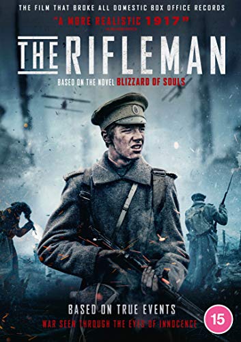 DVD cover for "The Rifleman," featuring a soldier in a WWI battlefield.