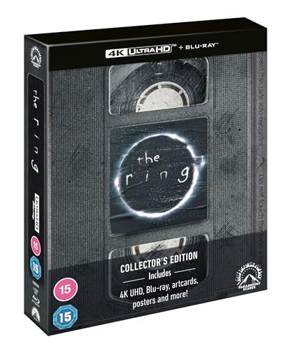 The Ring 4K Ultra HD and Blu-ray collector's edition steelbook designed like a VHS tape.