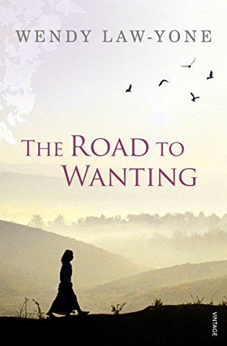 Book cover: silhouetted woman walking towards hazy mountains and birds.