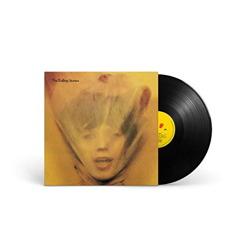 The Rolling Stones “Goats Head Soup” vinyl record with a yellow cover.