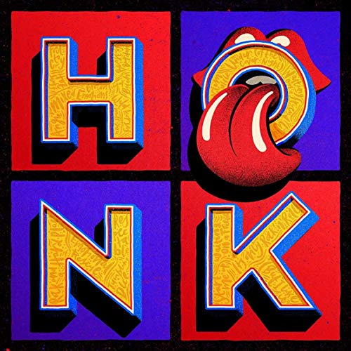 The Rolling Stones "Honk" CD cover with colorful, stylized lettering.