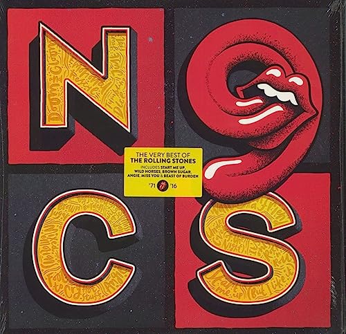 The Rolling Stones Honk vinyl cover features the letters N, G, C, S with lips.
