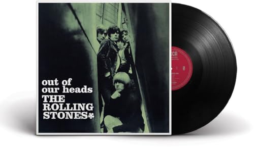 The Rolling Stones "Out of Our Heads" vinyl record and album cover.