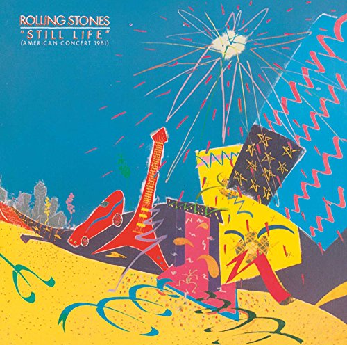 The Rolling Stones Still Life album cover features colorful, abstract, cartoon-like illustrations on blue.