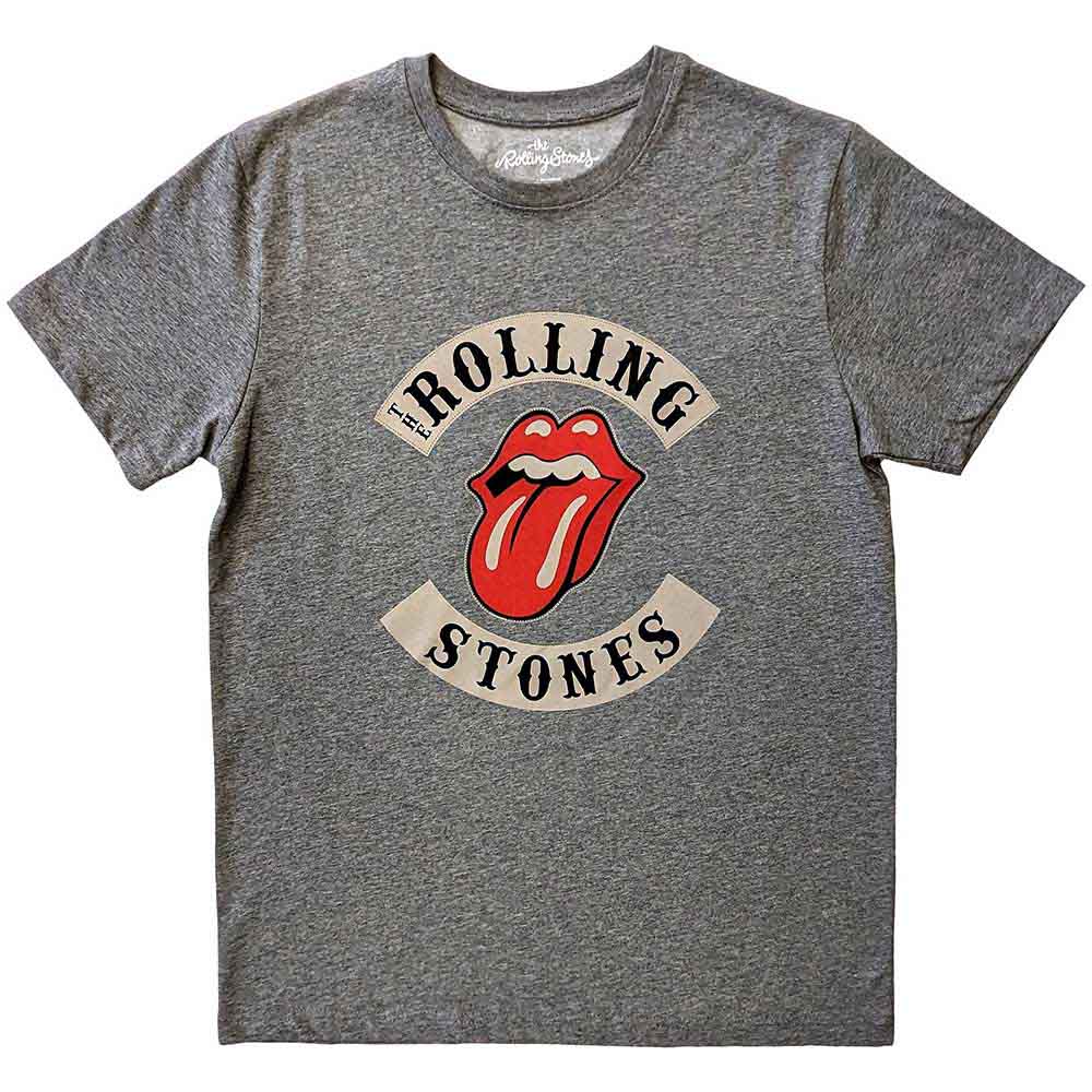 Black t-shirt with The Rolling Stones’ iconic biker tongue logo, size X-Large.