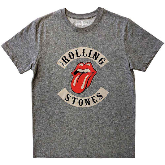Black t-shirt with The Rolling Stones’ iconic biker tongue logo, size X-Large.