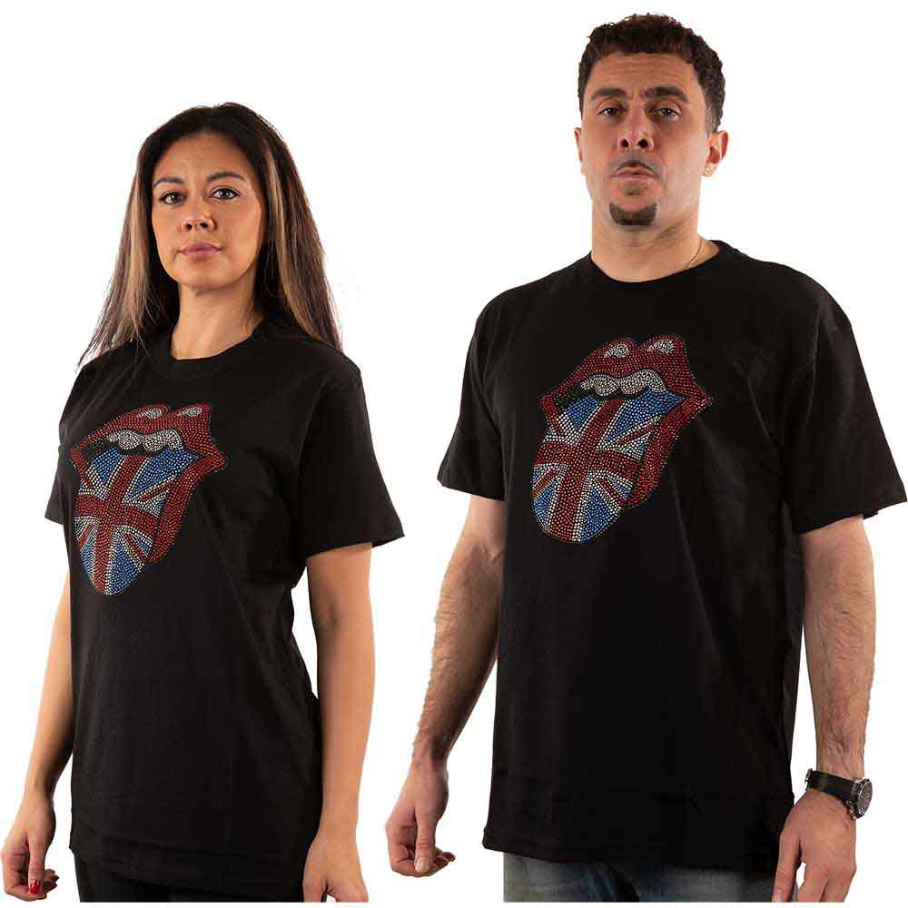 Rolling Stones t-shirt, large size, UK design with diamante embellishments.