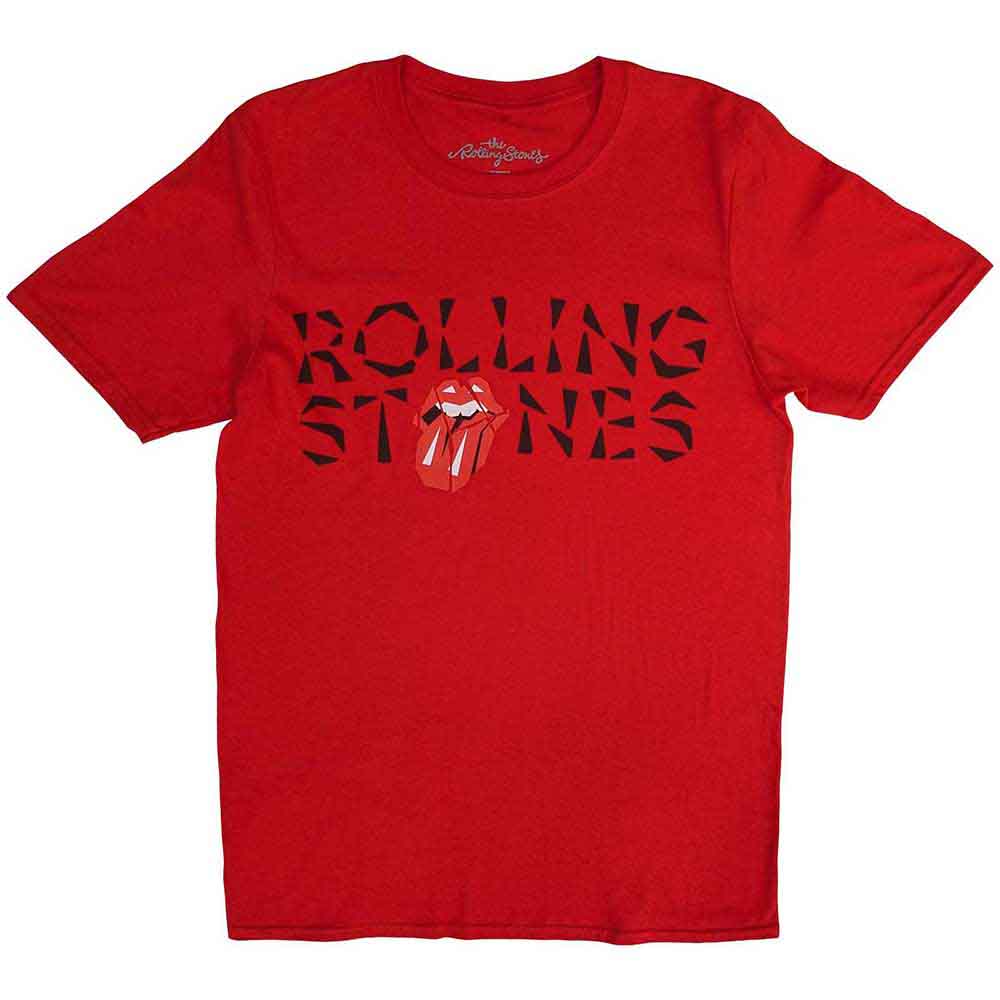 Black unisex t-shirt featuring The Rolling Stones Hackney Diamonds glass shard logo in white.