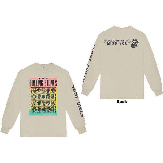Long sleeve black t-shirt with Rolling Stones “Some Girls” design on back & sleeves.