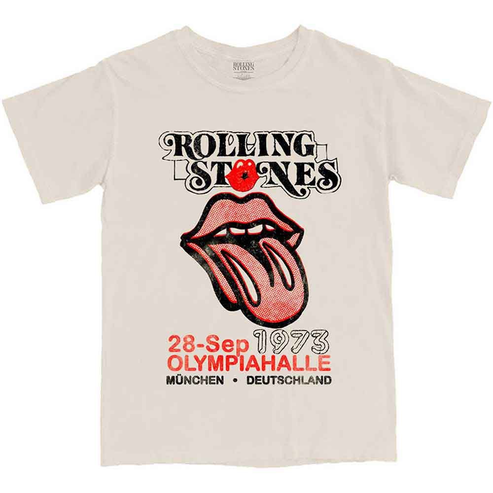 Rolling Stones t-shirt, small size, featuring Munich 1973 tour imagery.