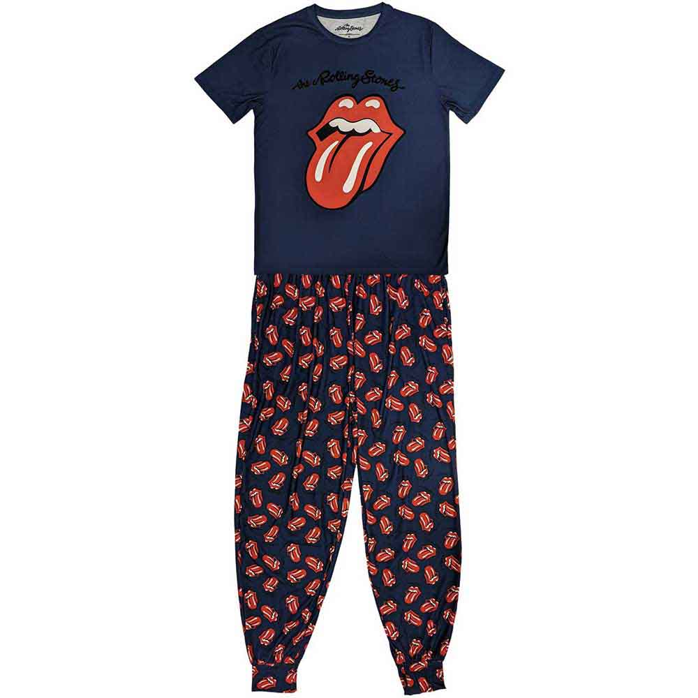 Rolling Stones pyjamas, small size, with red tongue and lips logo.