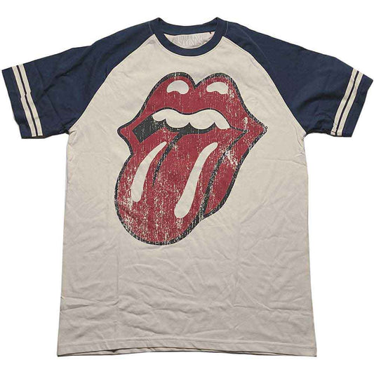 XX-Large unisex raglan T-shirt featuring The Rolling Stones tongue and lips logo.