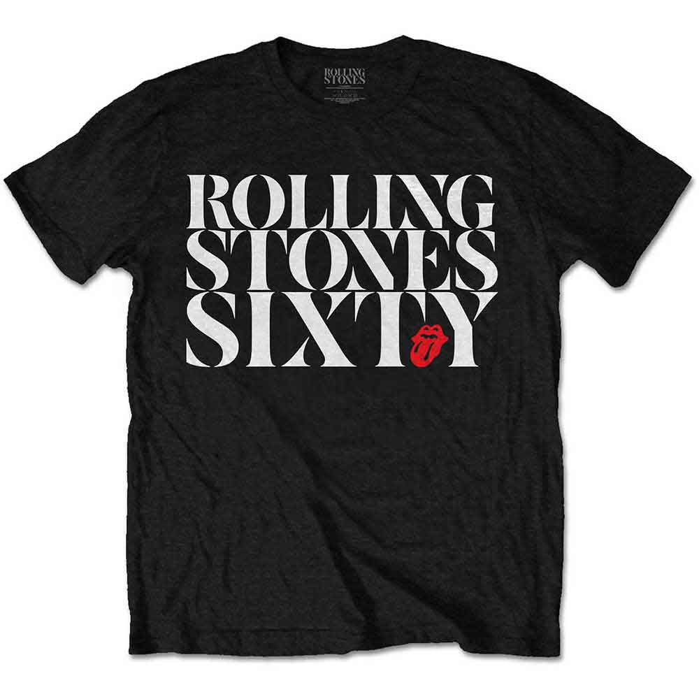 Rolling Stones t-shirt, small size, with "Sixty Chic" design, black color.