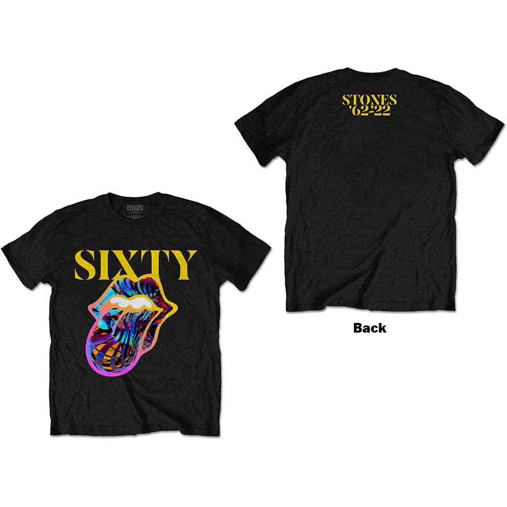 Rolling Stones t-shirt, medium size, with colorful tongue logo on back.