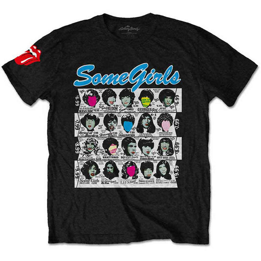 Rolling Stones “Some Girls” album sleeve print on a large, unisex t-shirt.