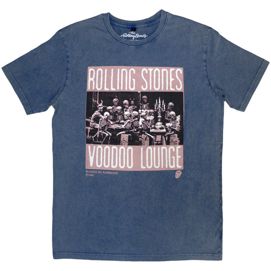Washed black t-shirt with Rolling Stones Voodoo Skulls graphic, size X-Large.