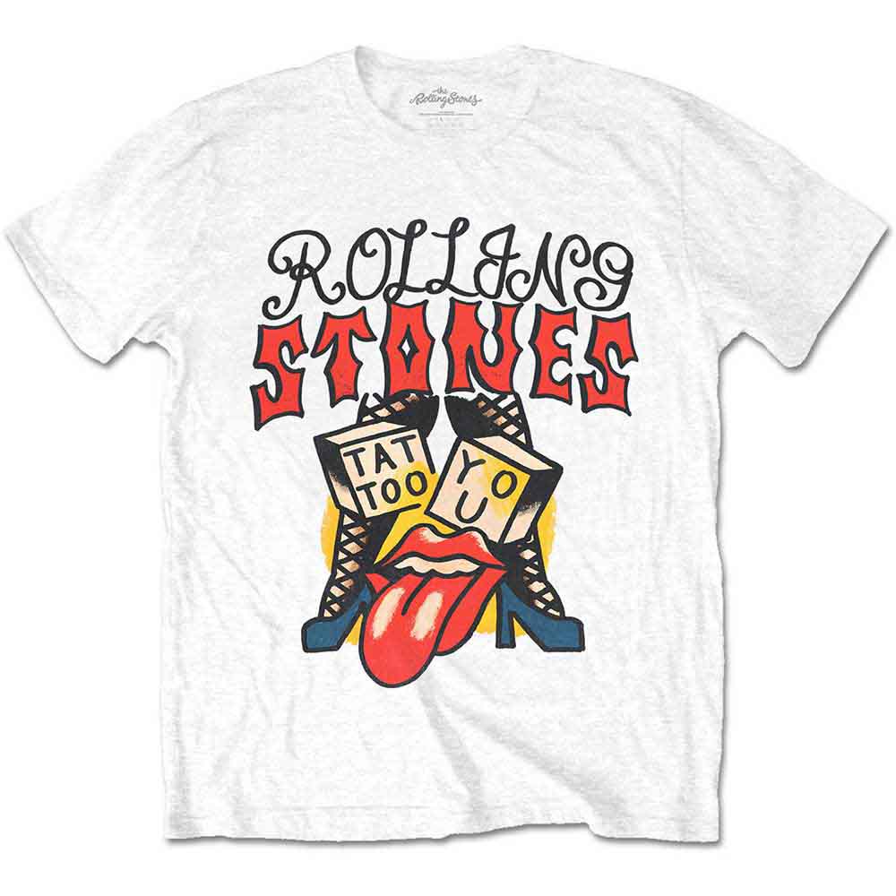 Black unisex T-shirt featuring the Rolling Stones Tattoo You II album cover graphic.