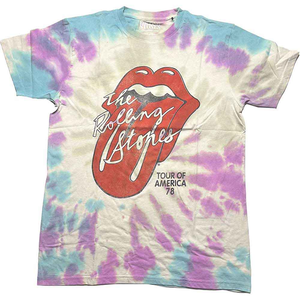 A charcoal grey vintage-style Rolling Stones t-shirt featuring the 1978 USA tour graphic.