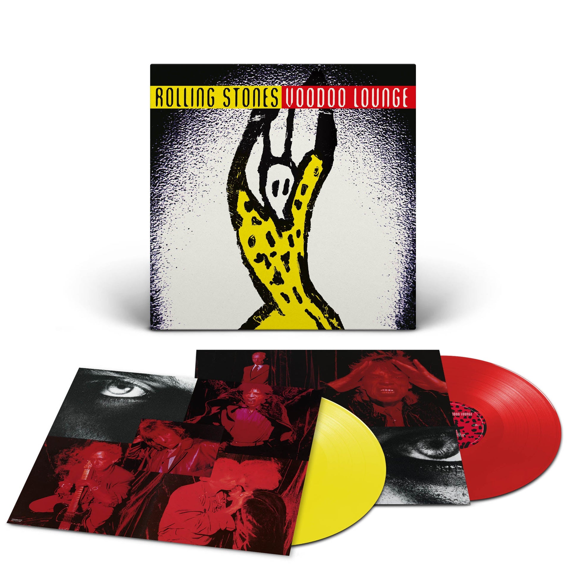 The Rolling Stones "Voodoo Lounge" vinyl record with cover and inserts.