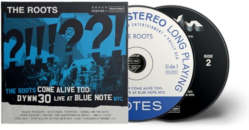 The Roots album cover and two compact discs, showing band members.