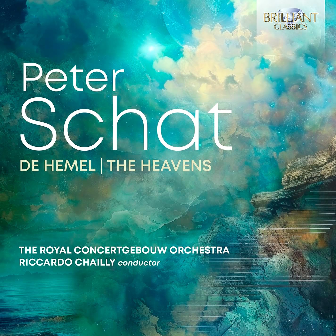 CD cover featuring the Royal Concertgebouw Orchestra and Peter Schat's De Hemel text.