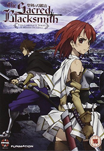 Anime cover art featuring a red-haired female warrior and a male swordsman outdoors.