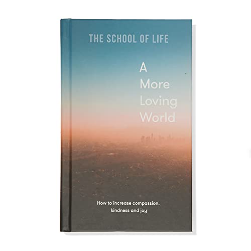 Book cover: "A More Loving World" with a city skyline background.