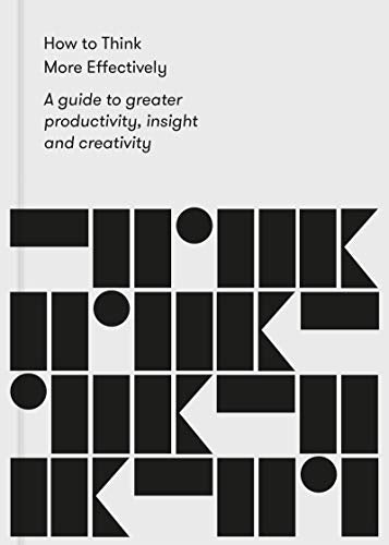 Book cover with geometric design and title "How to Think More Effectively".