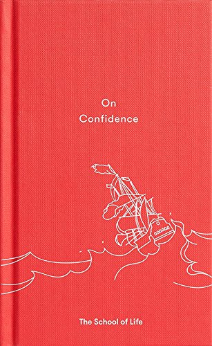 Red book cover with white text reading On Confidence and a line-art sailing ship.