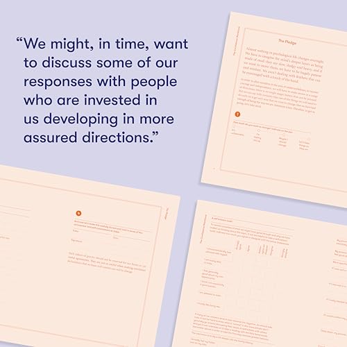 Workbook pages with text and lines for writing, pale orange and white.