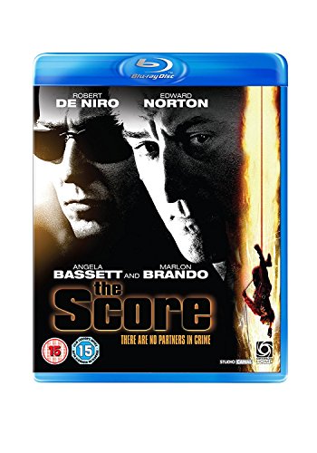Blu-ray cover for The Score featuring Robert De Niro and Edward Norton.