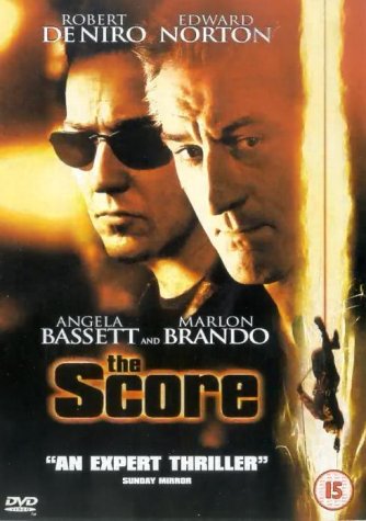 DVD cover for "The Score" featuring Robert De Niro and Edward Norton.