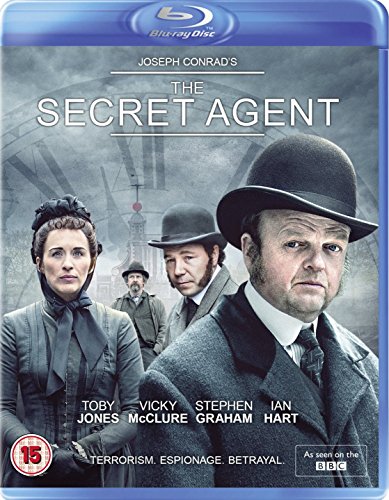 Blu-ray cover for "The Secret Agent" featuring Victorian-era figures.