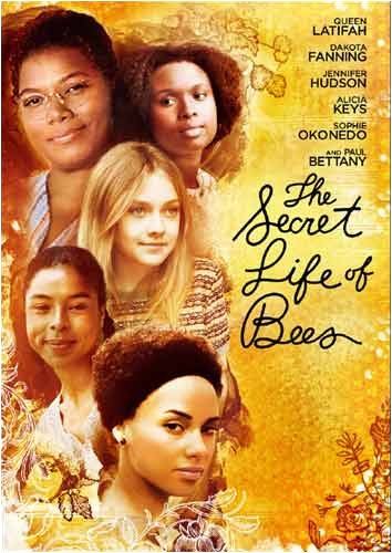 DVD cover for The Secret Life of Bees featuring five women against yellow background.