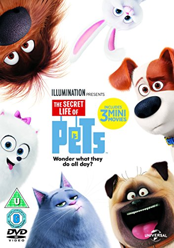 The Secret Life of Pets DVD cover featuring various animated animal characters.