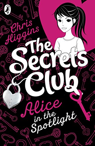 Book cover: girl with black hair, keys, padlock, pink heart background.