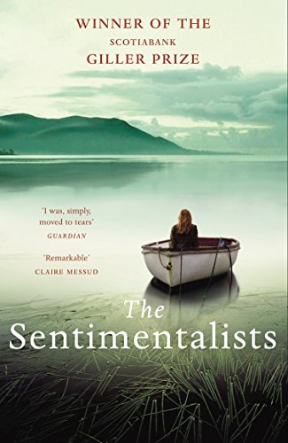 Book cover: woman in a rowboat on calm water, green hills backdrop.