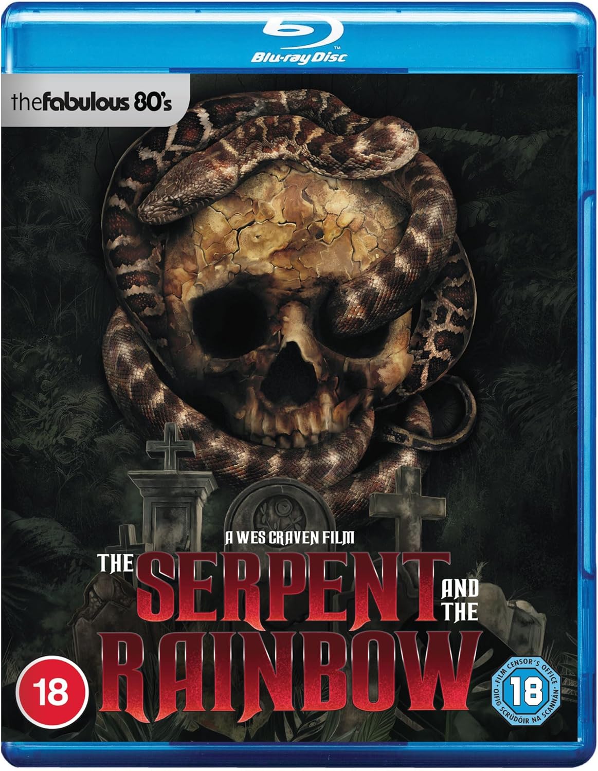 Blu-ray cover for "The Serpent and the Rainbow" featuring a skull and snake.