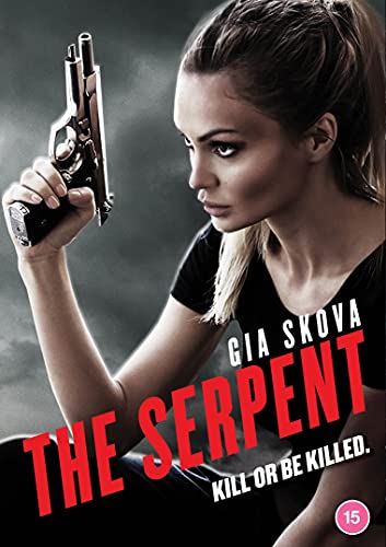 DVD cover for "The Serpent" featuring a woman holding a gun.