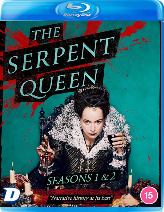 Blu-ray cover for "The Serpent Queen" seasons 1 & 2, featuring a woman.