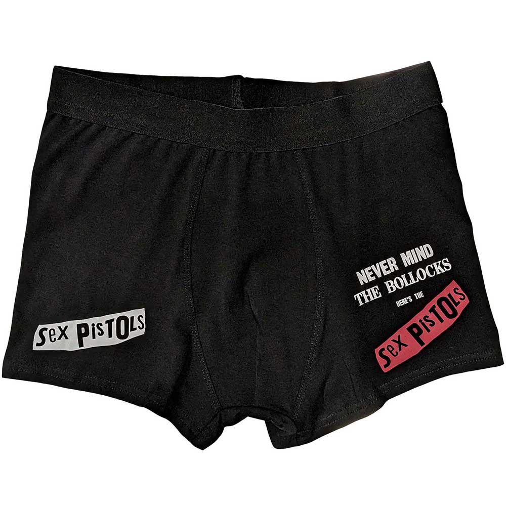 Boxers with Sex Pistols’ “Never Mind the Bollocks” album cover design, size large.