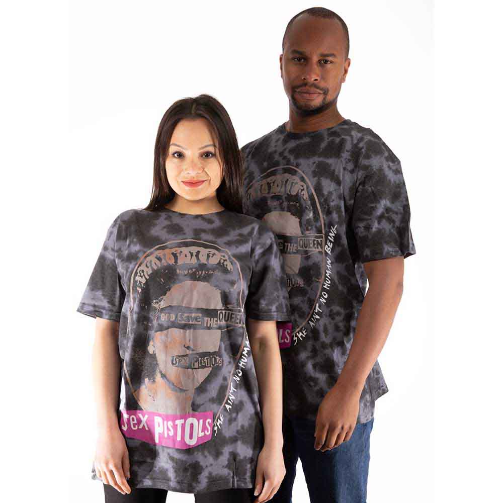 A dip-dye t-shirt featuring the Sex Pistols God Save The Queen album artwork.