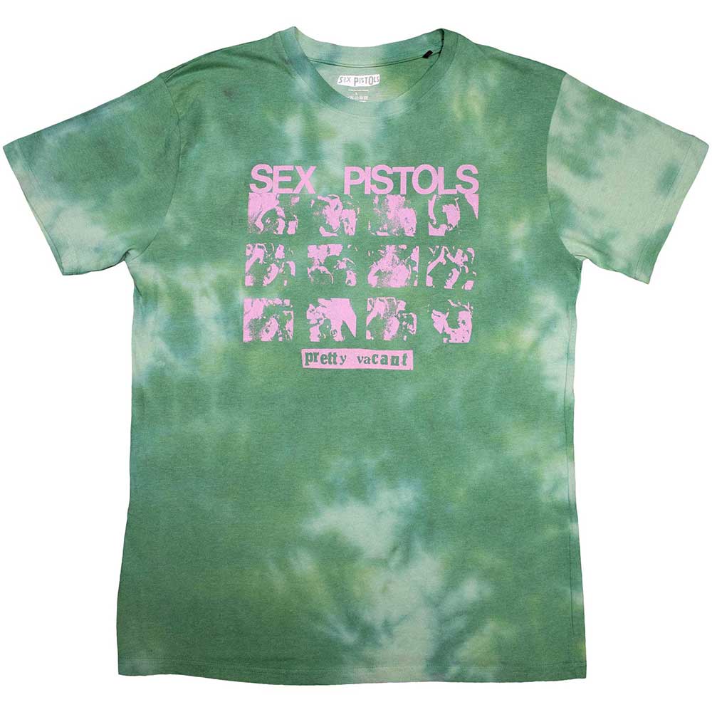 An extra-large, dye-wash unisex T-shirt featuring The Sex Pistols Pretty Vacant graphic design.