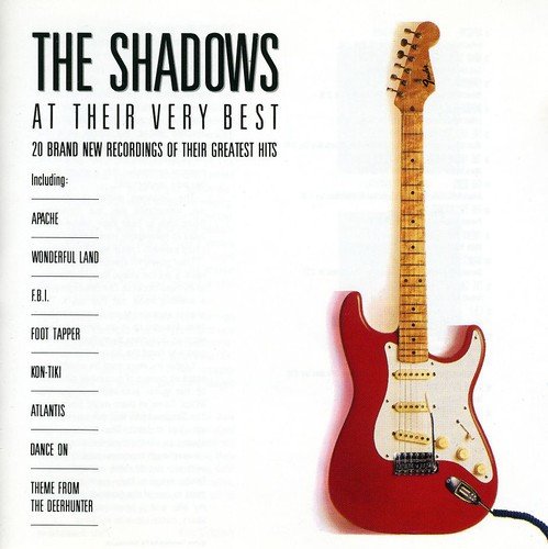 CD cover for The Shadows’ “At Their Very Best” featuring a red guitar.