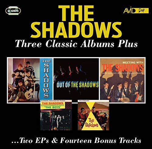 CD cover for The Shadows’ “Three Classic Albums Plus” compilation.