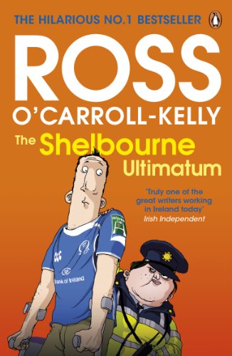 Book cover: "The Shelbourne Ultimatum" by Ross O’Carroll-Kelly, cartoon illustration.