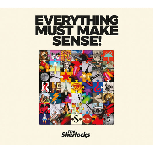 Album cover featuring a collage of jigsaw puzzle pieces with various images and text.