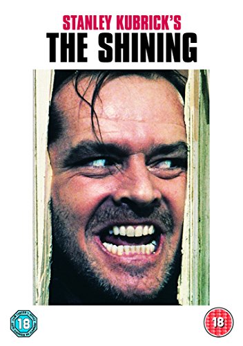 DVD cover for "The Shining" featuring Jack Nicholson’s intense face.